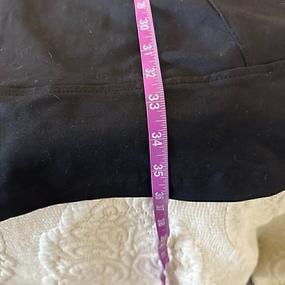 Cynthia Rowley structured black LBD black swing a-line dress zip back women's XL - Picture 8 of 8